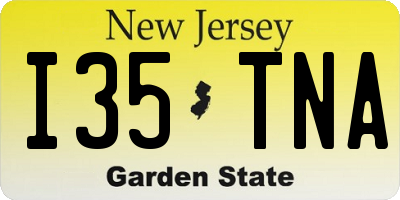 NJ license plate I35TNA