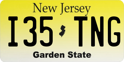 NJ license plate I35TNG