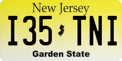 NJ license plate I35TNI