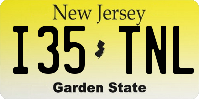 NJ license plate I35TNL