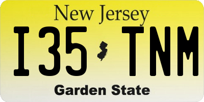 NJ license plate I35TNM