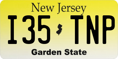 NJ license plate I35TNP