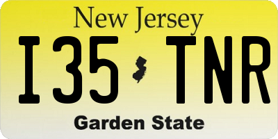 NJ license plate I35TNR