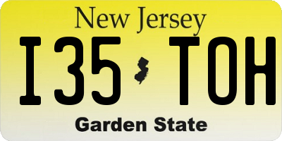 NJ license plate I35TOH
