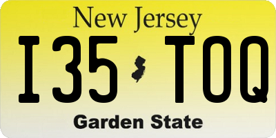 NJ license plate I35TOQ