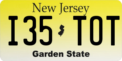 NJ license plate I35TOT