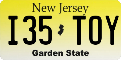 NJ license plate I35TOY