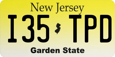 NJ license plate I35TPD