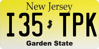 NJ license plate I35TPK