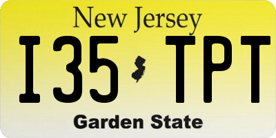 NJ license plate I35TPT
