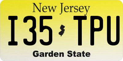 NJ license plate I35TPU