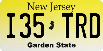 NJ license plate I35TRD