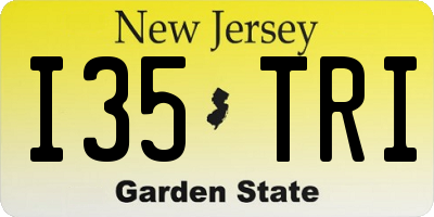 NJ license plate I35TRI