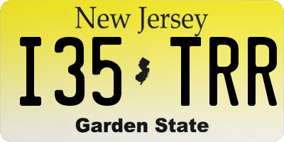 NJ license plate I35TRR