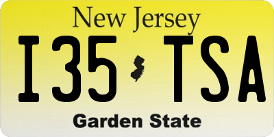 NJ license plate I35TSA