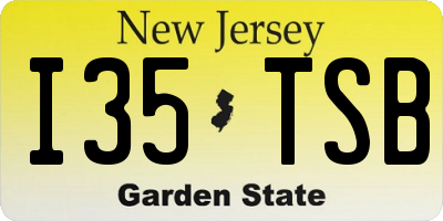 NJ license plate I35TSB