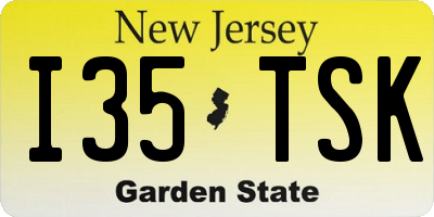 NJ license plate I35TSK