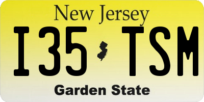 NJ license plate I35TSM
