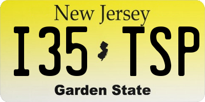 NJ license plate I35TSP