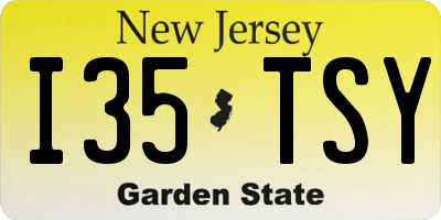 NJ license plate I35TSY