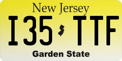 NJ license plate I35TTF