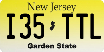 NJ license plate I35TTL