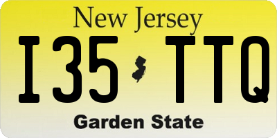 NJ license plate I35TTQ