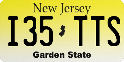 NJ license plate I35TTS