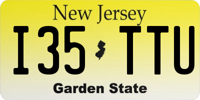 NJ license plate I35TTU