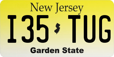 NJ license plate I35TUG