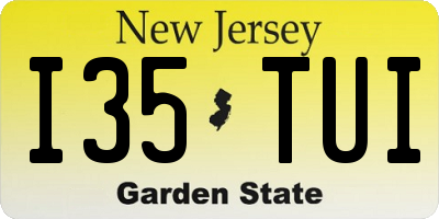 NJ license plate I35TUI