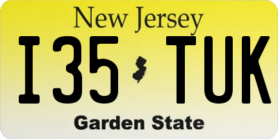 NJ license plate I35TUK