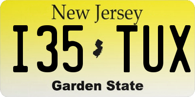 NJ license plate I35TUX
