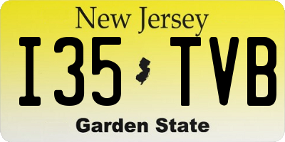NJ license plate I35TVB