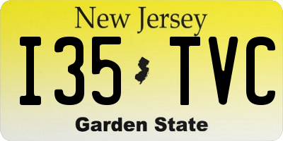 NJ license plate I35TVC