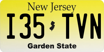 NJ license plate I35TVN