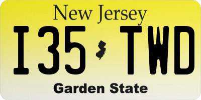 NJ license plate I35TWD