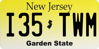 NJ license plate I35TWM
