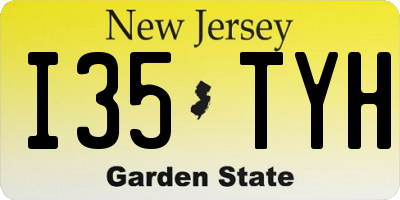 NJ license plate I35TYH