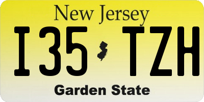 NJ license plate I35TZH