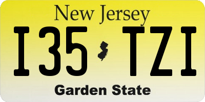 NJ license plate I35TZI