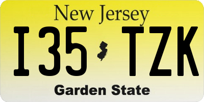 NJ license plate I35TZK