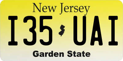 NJ license plate I35UAI