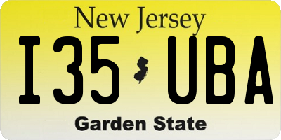 NJ license plate I35UBA