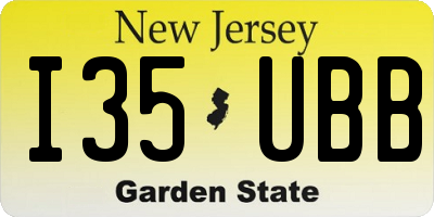 NJ license plate I35UBB