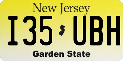 NJ license plate I35UBH