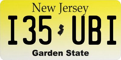 NJ license plate I35UBI