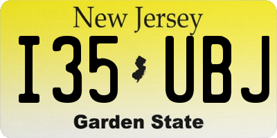 NJ license plate I35UBJ