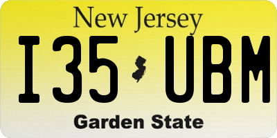 NJ license plate I35UBM