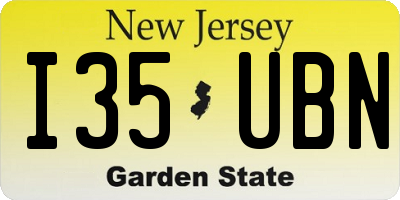 NJ license plate I35UBN
